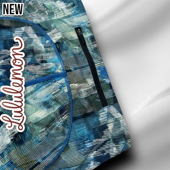 New NWT Lululemon Speed Up Crop 21” Leggings Sun Dazed Multi Blue - Size 2 - Picture 9 of 11